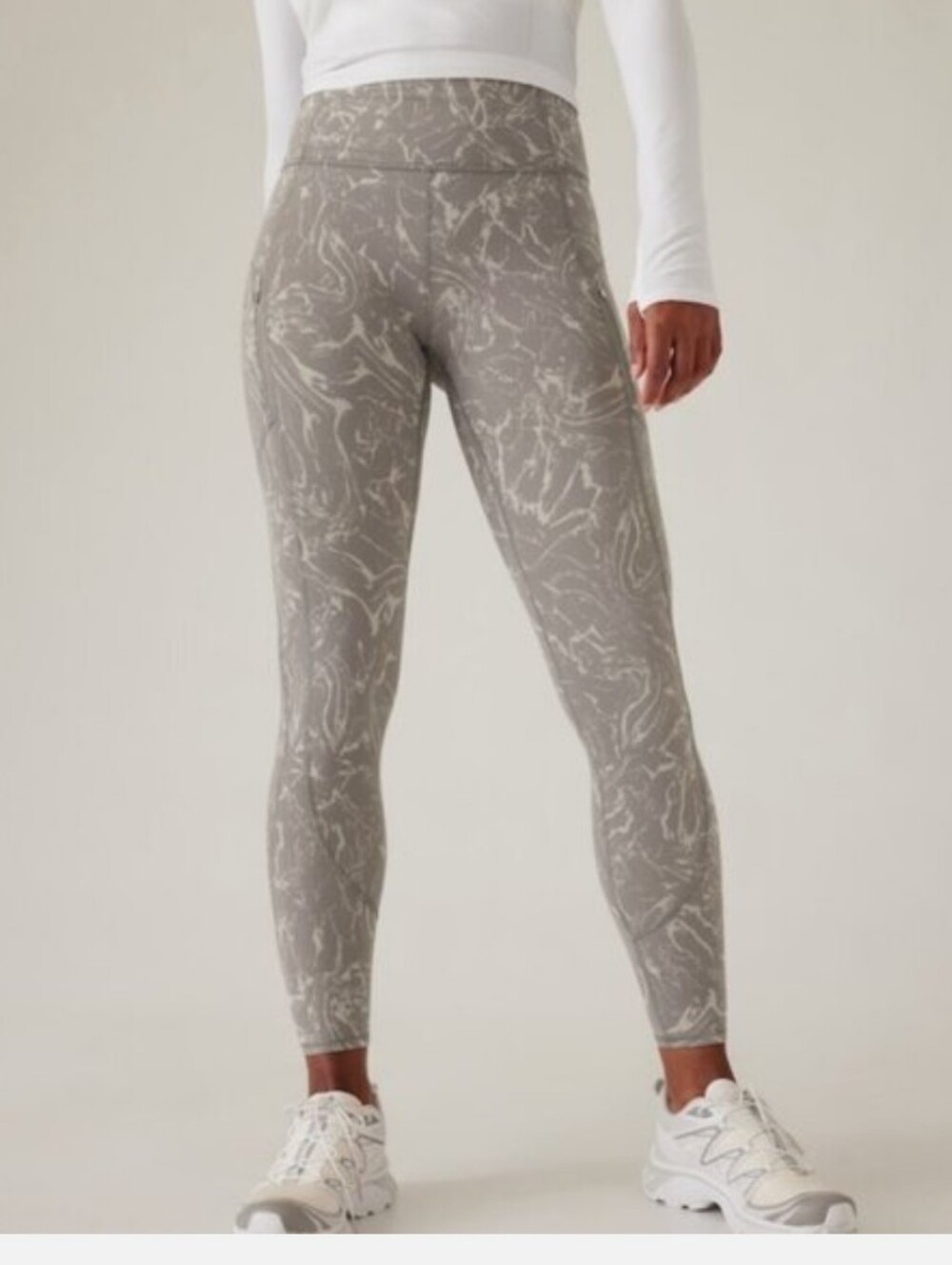 Athleta Rainier Tight Gray Marble Leggings XS Great Condition